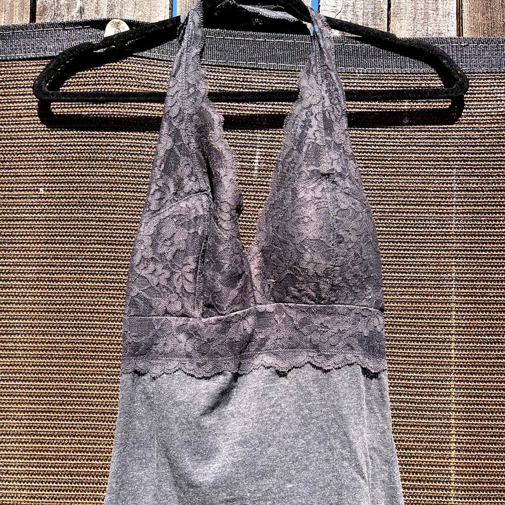 CUTE y2k lacy halter neck tank